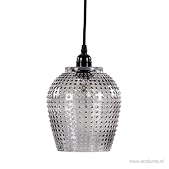 Smokey hanglamp Light & Living bobbel glas Berdina Glas; lampen om eindeloos van te genieten
